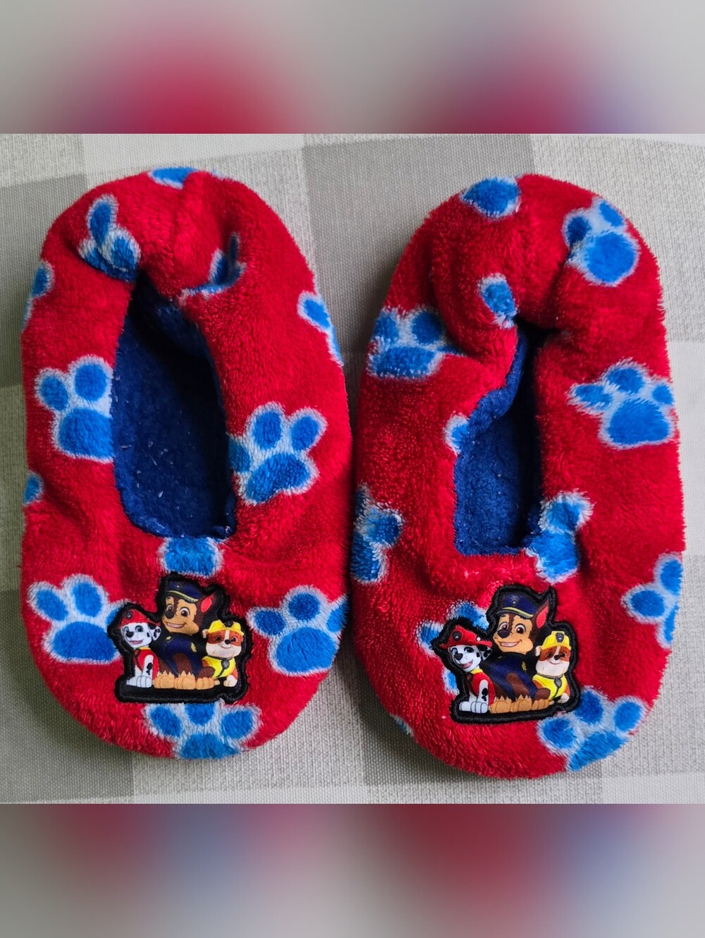 Unisex Paw Patrol Slippers Size 8 Child Red Blue Dog
